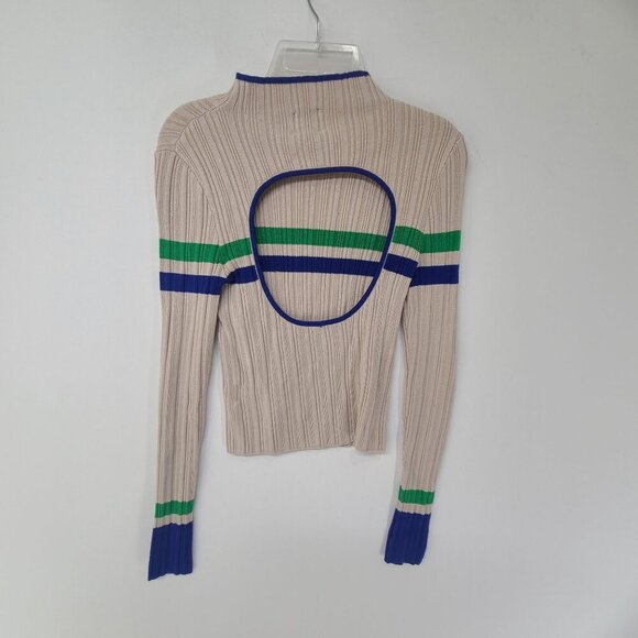 BDG Women's Long Sleeve Knit Pullover Top Size S Cream, Casual Edgy - Picture 5 of 9